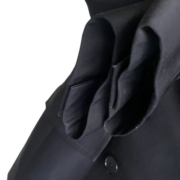 YSL YVES SAINT LAURENT Vintage Wool Double Breasted Blazer Black 10 - Picture 8 of 12